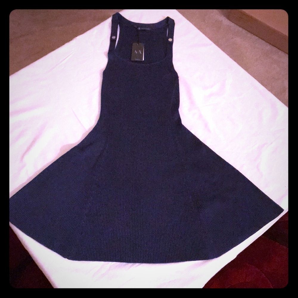 Armani Exchange Navy Blue Knit Dress